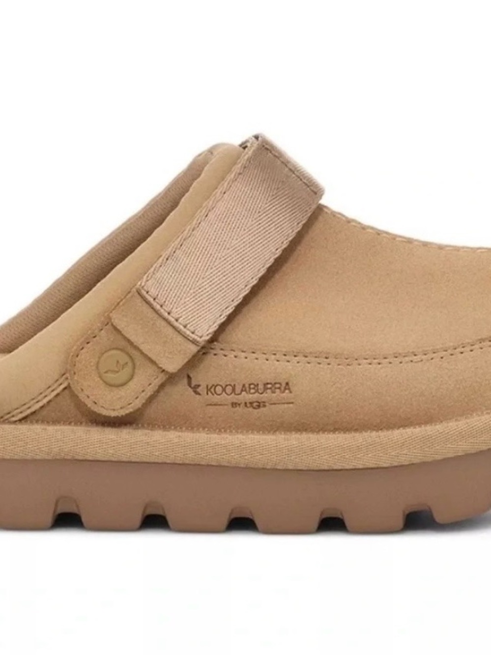 Koolaburra Kids Tan Suede Hook-and-Loop Slip-On